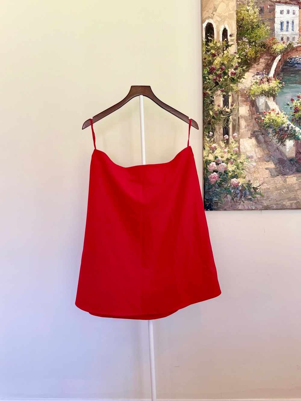 NWOT Nine West Red A Line Knee Length Skirt Size 14 Classic Work Style